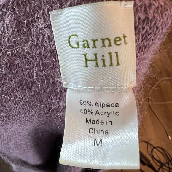 Garnet Hill Alpaca Wool Blend V-Neck Sweater - Picture 4 of 5